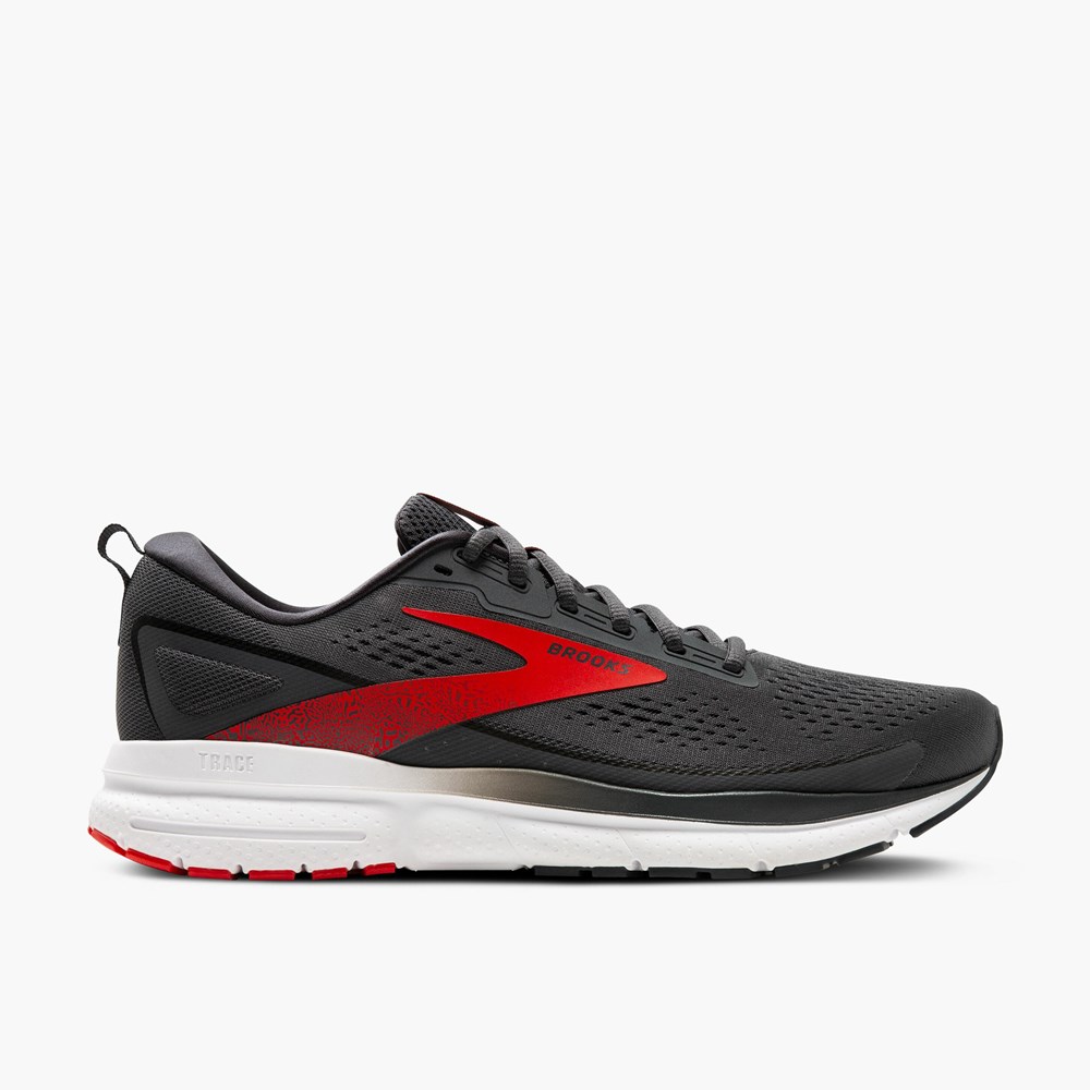 Chaussures Running Route Brooks Trace 3 Rouge Blanche Homme | IVM-1146987